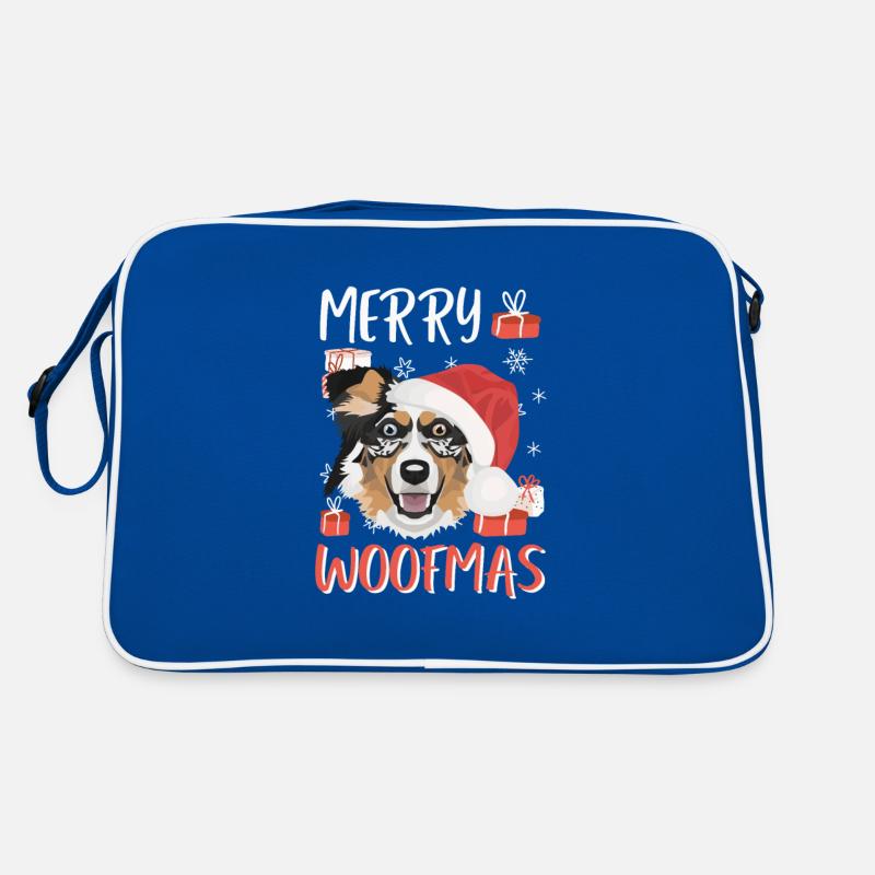 Australian Shepherd Merry Christmas Retro Bag