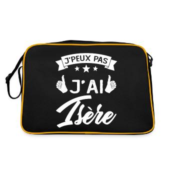 Je Peux Pas j'ai Isère (38) Originaire Cadeau - Sac Retro - noir/or - Dos