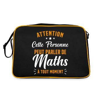 Prof de Maths Mathématique Cadeau Mathématicien - Sac Retro - noir/or - Dos