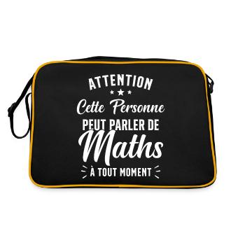 Prof de Maths Mathématique Cadeau Mathématicien - Sac Retro - noir/or - Dos