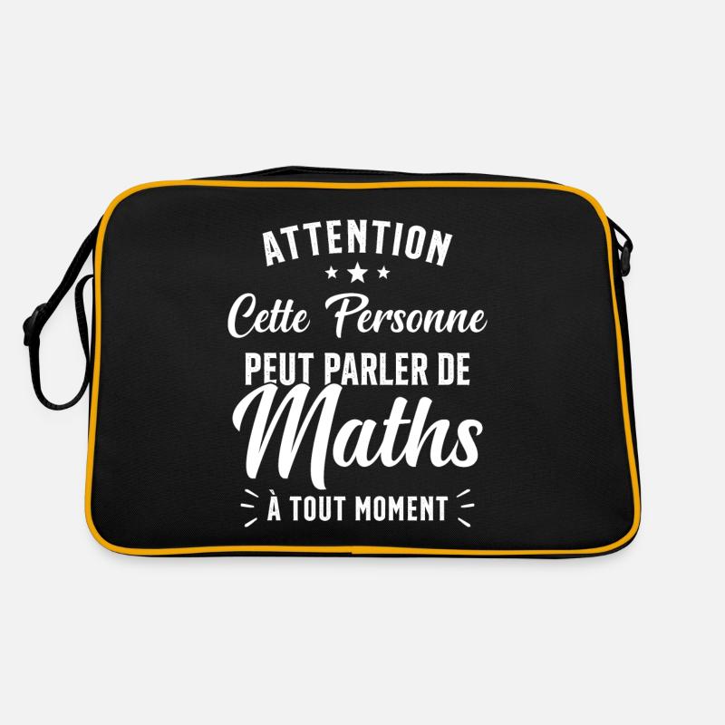 Prof de Maths Mathématique Cadeau Mathématicien Sac Retro