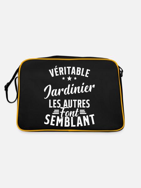 Véritable Jardinier Les Autres Font Semblant - Sac Retro - noir/or - Dos