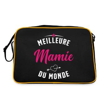 Meilleure Mamie Du Monde Humour Cadeau - Sac Retro - noir/or - Dos