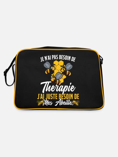 J'ai Juste Besoin D'aller Voir Mes Abeilles Cadeau - Sac Retro - noir/or - Dos