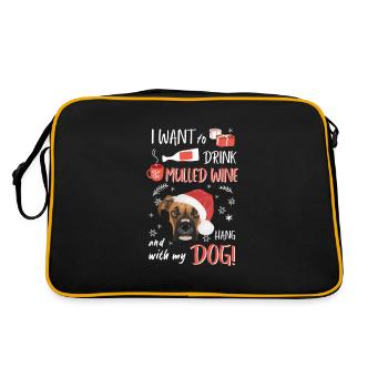 Boxer Vin chaud Noël - Sac Retro - noir/or - Dos