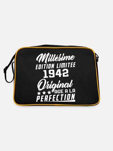 Millésime 1942 Original Cadeau D'anniversaire - Sac Retro - noir/or - Dos