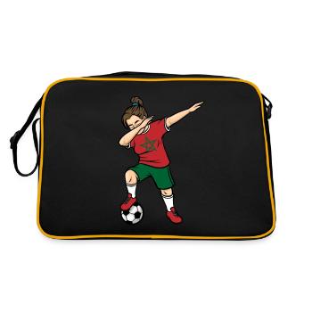 Dabbing Footballeuse Filles Maroc Football - Sac Retro - noir/or - Dos