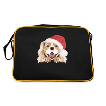 Épagneul King Charles Joyeux Noël - Sac Retro - noir/or - Dos
