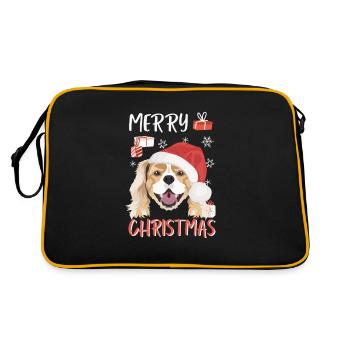 Épagneul King Charles Joyeux Noël - Sac Retro - noir/or - Dos