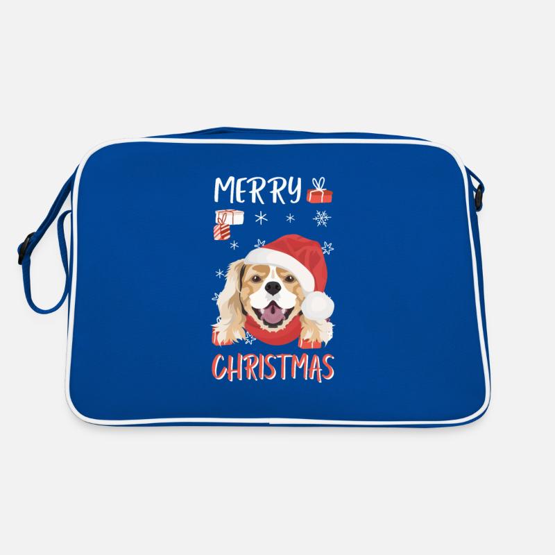 Épagneul King Charles Joyeux Noël Sac Retro