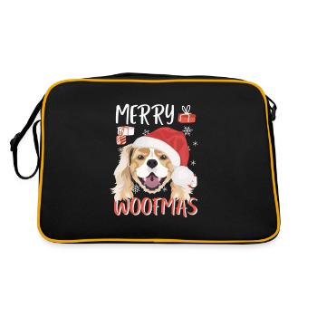 Épagneul King Charles Joyeux Noël - Sac Retro - noir/or - Dos
