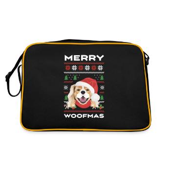 Épagneul King Charles Joyeux Noël - Sac Retro - noir/or - Dos