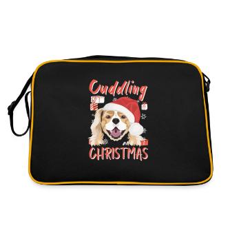 Épagneul King Charles Joyeux Noël - Sac Retro - noir/or - Dos