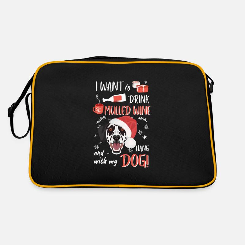 Vin chaud dalmate Noël Sac Retro