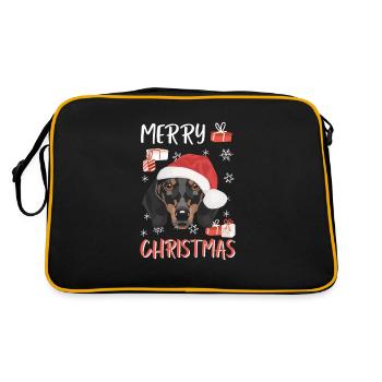 Teckel Joyeux Noël - Sac Retro - noir/or - Dos