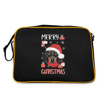 Teckel Joyeux Noël - Sac Retro - noir/or - Dos