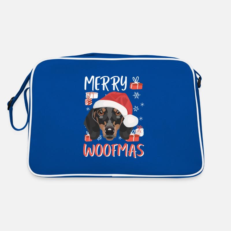 Dachshund Merry Christmas Retro Bag