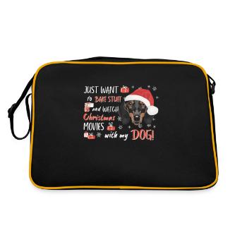 Teckel Joyeux Noël - Sac Retro - noir/or - Dos
