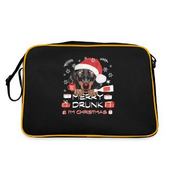 Marché de Noël du teckel - Sac Retro - noir/or - Dos