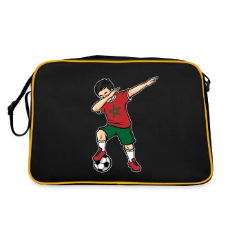 Dabbing Joueur de football garçon Maroc Football - Sac Retro - noir/or - Dos