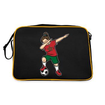 Dabbing Footballeuse Filles Maroc Football - Sac Retro - noir/or - Dos