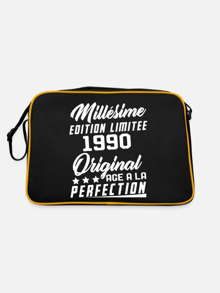 Millésime 1990 Original Cadeau D'anniversaire - Sac Retro - noir/or - Dos