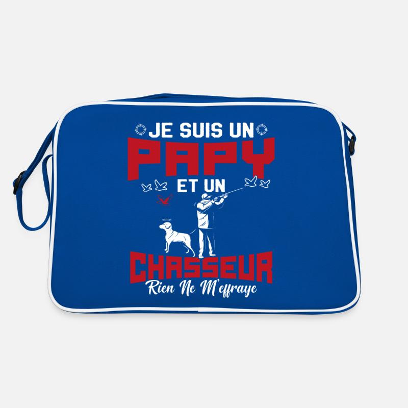 Papy et Chasseur Humour Cadeau Sac Retro