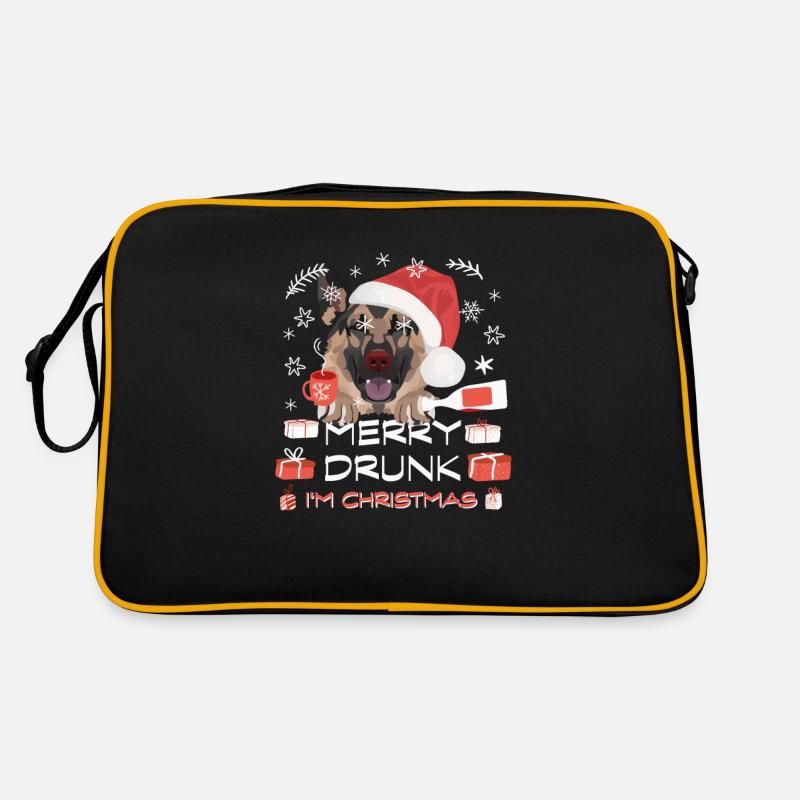 German Shepherd Christmas Market Retro Bag