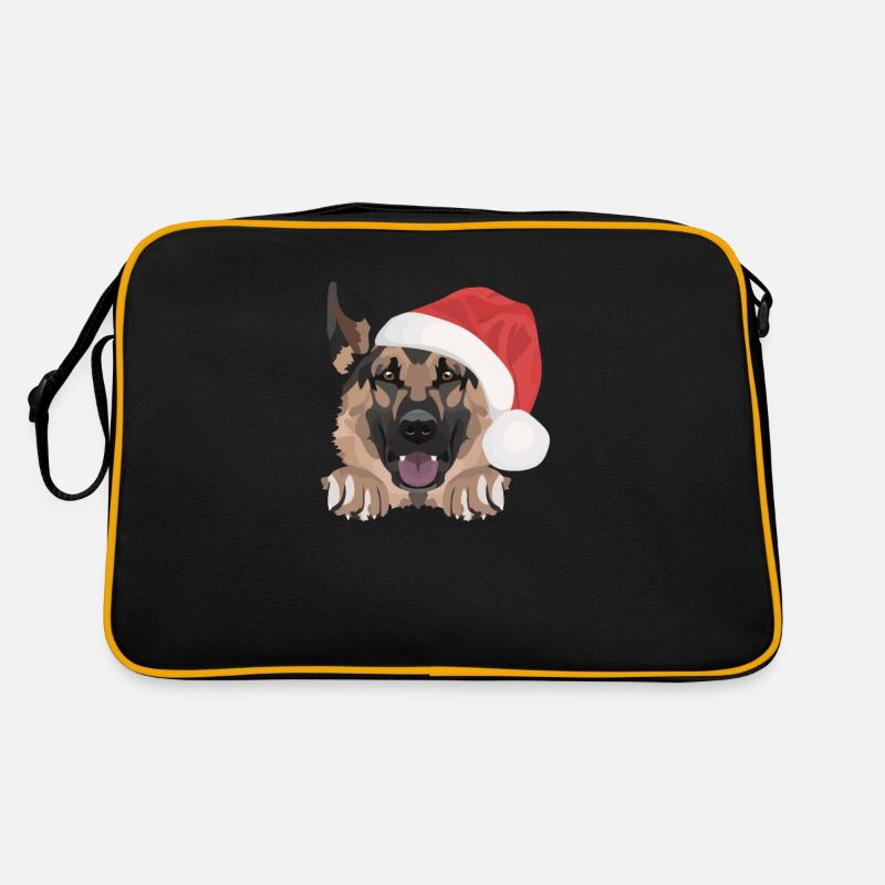 German Shepherd Merry Christmas Retro Bag