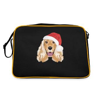 Deutsch Cocker Spaniel Joyeux Noël - Sac Retro - noir/or - Dos