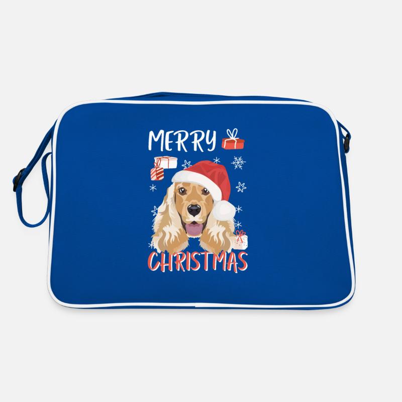 Deutsch Cocker Spaniel Merry Christmas Retro Bag
