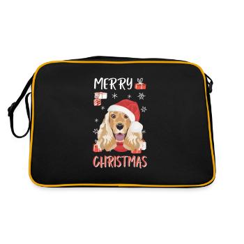 Deutsch Cocker Spaniel Joyeux Noël - Sac Retro - noir/or - Dos