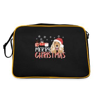 Deutsch Cocker Spaniel Joyeux Noël - Sac Retro - noir/or - Dos