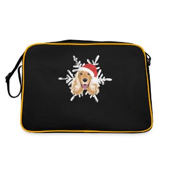 Deutsch Cocker Spaniel Joyeux Noël - Sac Retro - noir/or - Dos