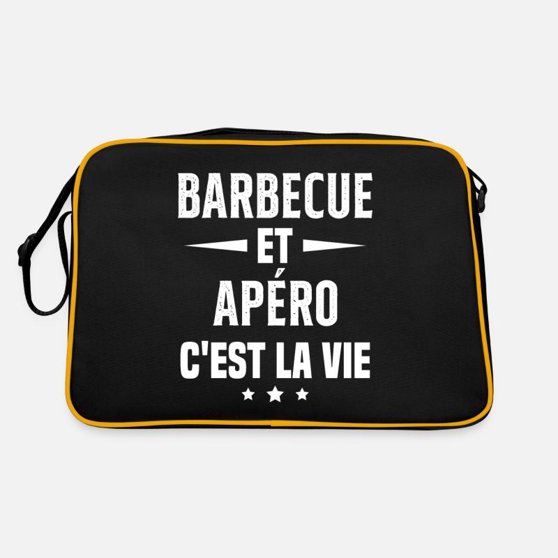 Barbecue et apéro c'est la vie vacances d'été Sac Retro