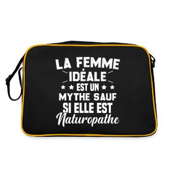 La femme idéale est un mythe sauf naturopathe - Sac Retro - noir/or - Dos