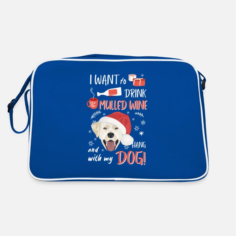 Labrador Glühwein Weihnachten Retro Tasche