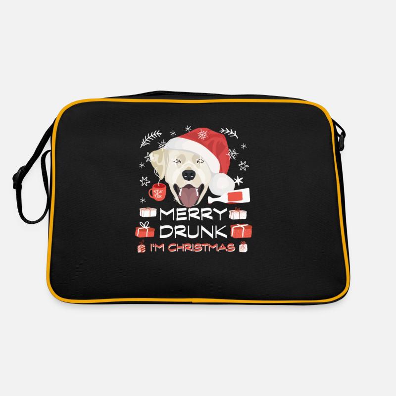 Labrador Weihnachtsmarkt Retro Tasche