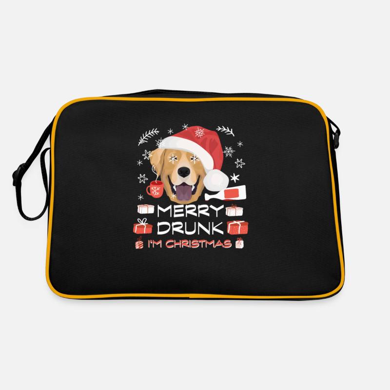 Labrador Weihnachtsmarkt Retro Tasche