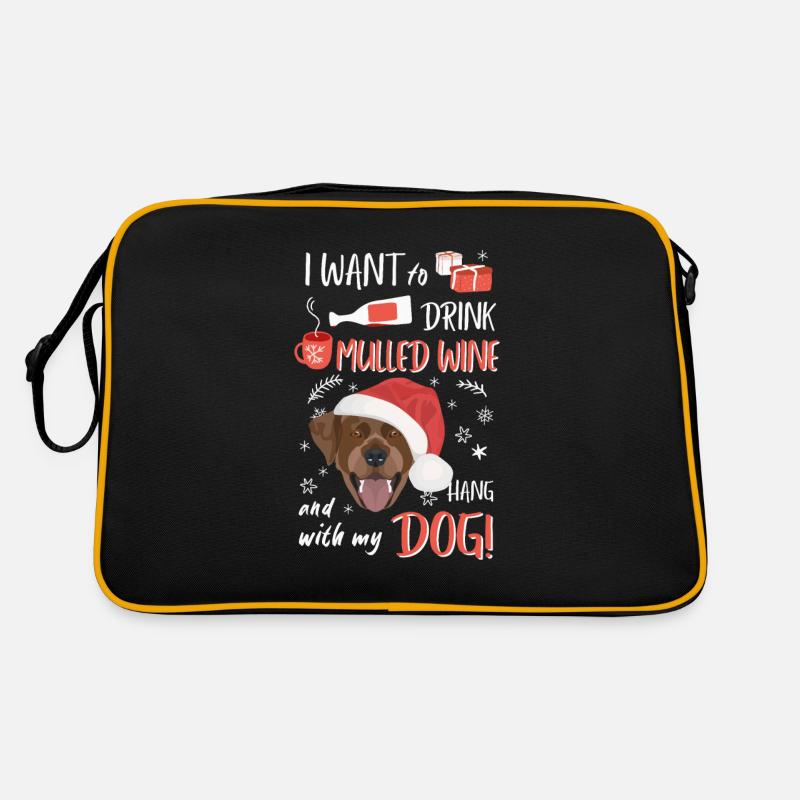 Labrador mulled wine Christmas Retro Bag