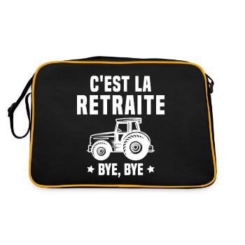 C'est la retraite Bye Bye le cadeau agriculteur - Sac Retro - noir/or - Dos