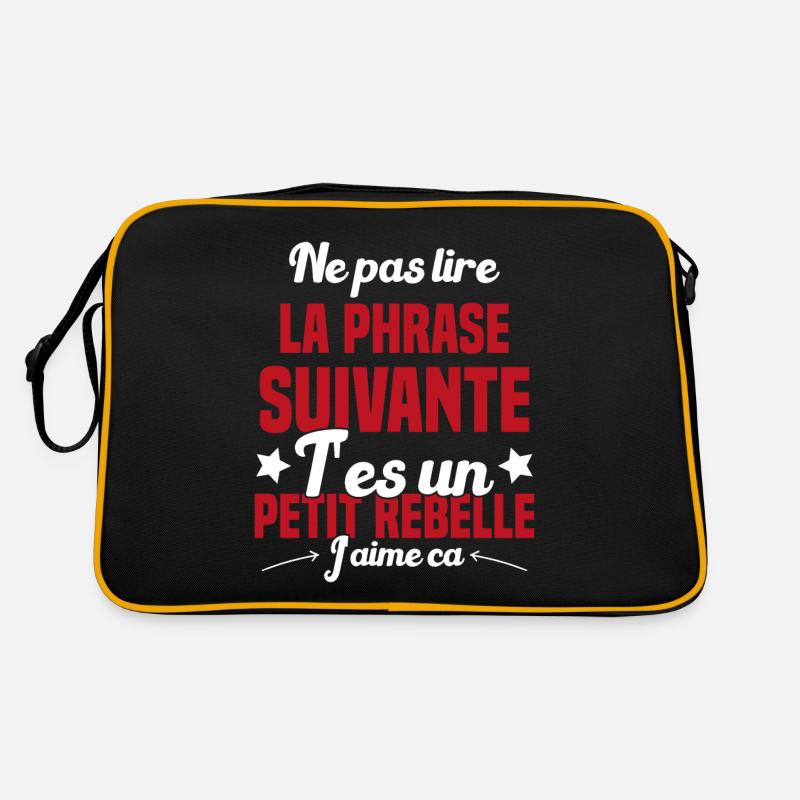 Ne pas lire la phrase suivante Sac Retro