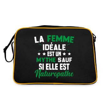 La femme idéale est un mythe sauf naturopathe - Sac Retro - noir/or - Dos