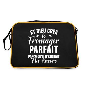 Fromager cadeau drôle fromage fromagerie - Sac Retro - noir/or - Dos