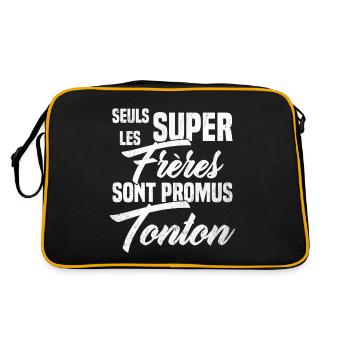 Les Super Freres sont Promus Tonton Grossesse - Sac Retro - noir/or - Dos