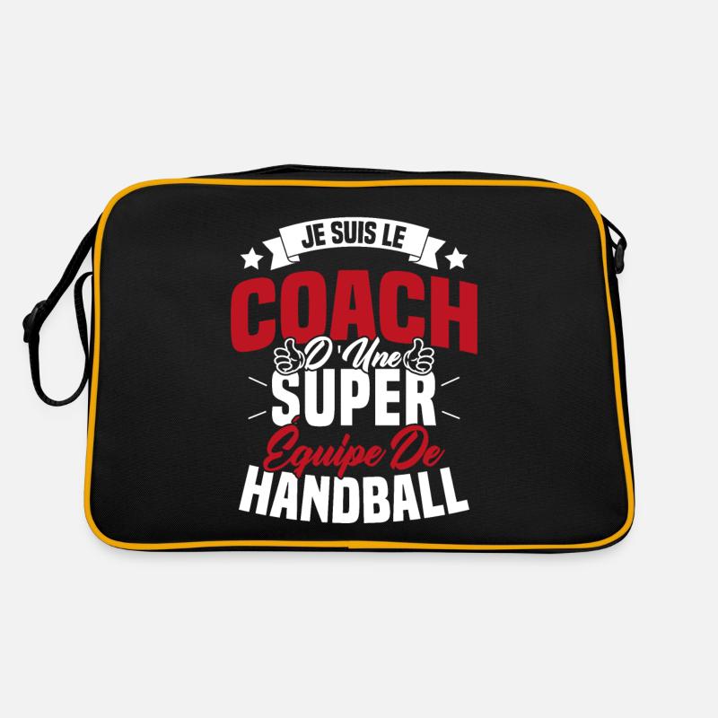 Je Suis Le Coach D'une Super Équipe De Handball - Sac Retro - noir/or