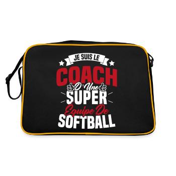 Je Suis Le Coach D'une Super Équipe De Softball - Sac Retro - noir/or - Dos