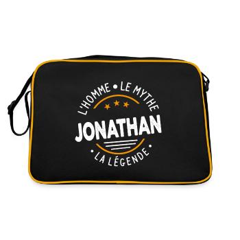 Jonathan L'Homme Le Mythe La Légende Cadeau Humour - Sac Retro - noir/or - Dos