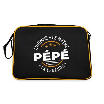 Grand-Père Pépé l'Homme le Mythe la Légende - Sac Retro - noir/or - Dos