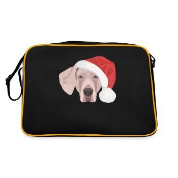 Merry Christmas Weimaraner - Retro Bag - black/gold - Back